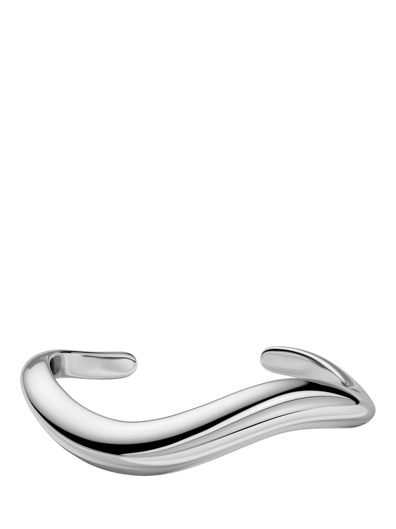 EDBLAD Azura sculpted open bangle stainless steel (British brand)