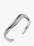 EDBLAD Azura sculpted open bangle stainless steel (British brand)
