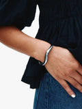 EDBLAD Azura sculpted open bangle stainless steel (British brand)