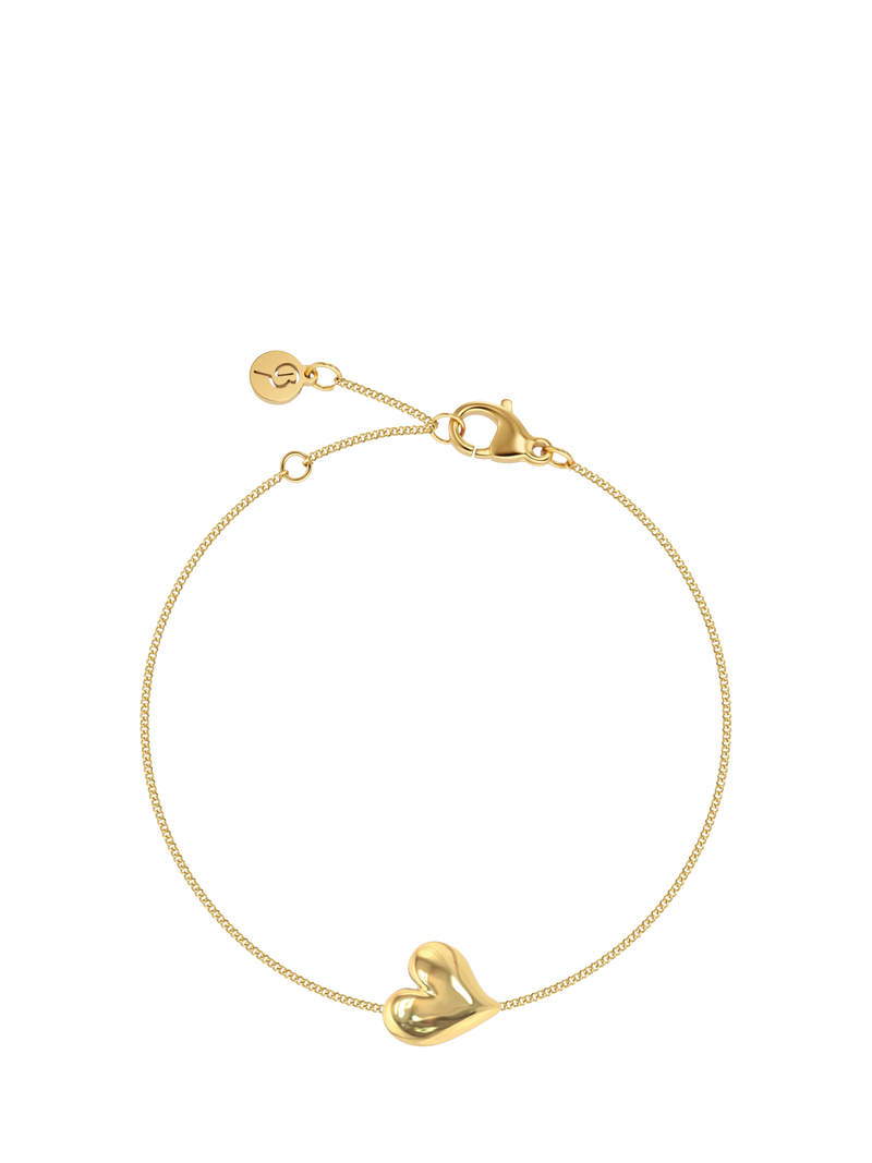 EDBLAD Amorina heart chain bracelet gold plated - British product