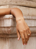 EDBLAD Amorina heart chain bracelet gold plated - British product