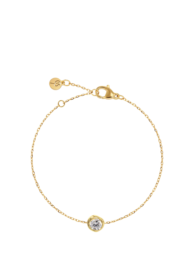 EDBLAD Ocean Gem gold chain bracelet 7mm - British product