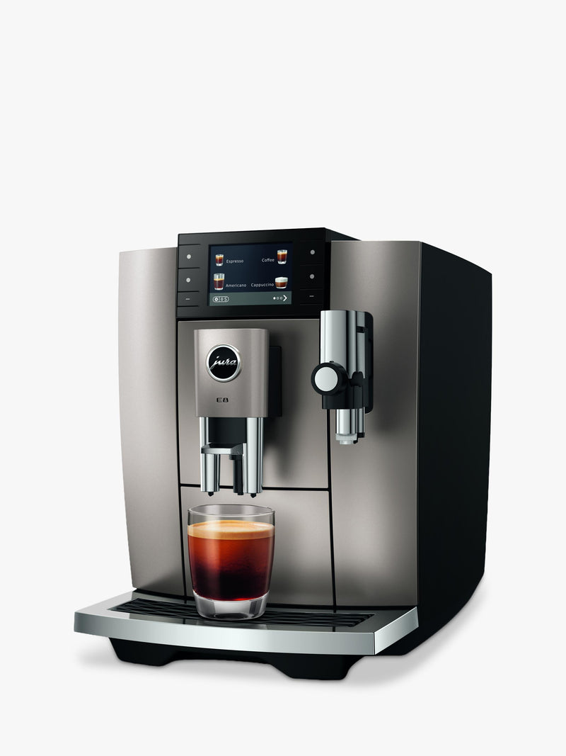 JURA E8 automatic coffee machine silver (British brand)