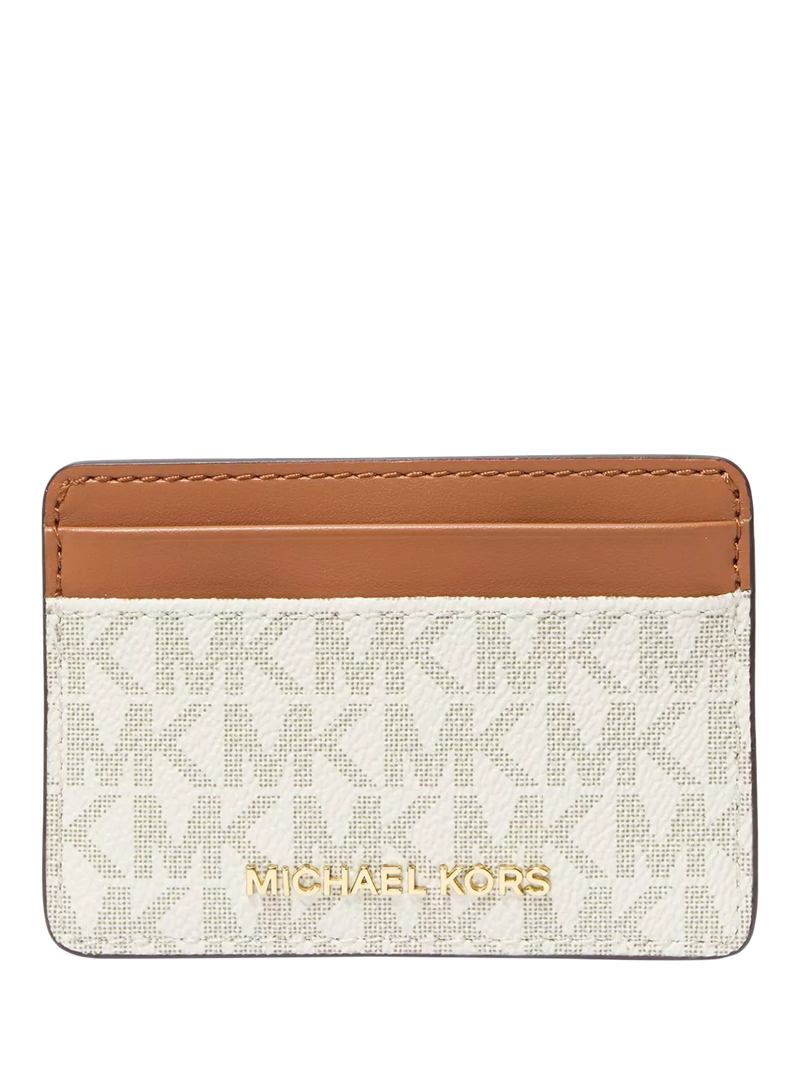 Michael Kors Jet Set Signature Leather Cardholder Vanilla, imported from the UK
