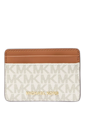 Michael Kors Jet Set Signature Leather Cardholder Vanilla, imported from the UK
