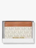 Michael Kors Jet Set Signature Leather Cardholder Vanilla, imported from the UK