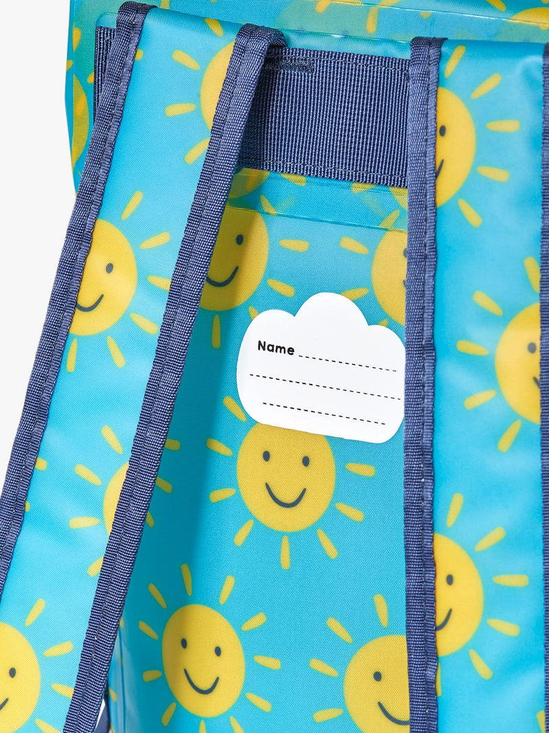 Frugi kids dry bag backpack Sunshine Smiles, imported from the UK