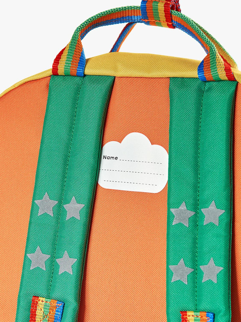 Frugi kids' rainbow backpack Happy Hotchpotch, UK version