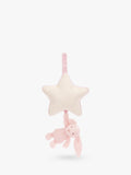 Jellycat Bashful Bunny musical pull mobile pink - British product