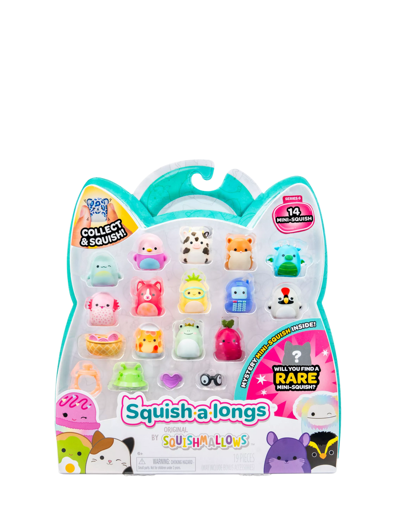 Squishmallows Squish-a-longs Mini-Squish 14-pack, imported from the UK