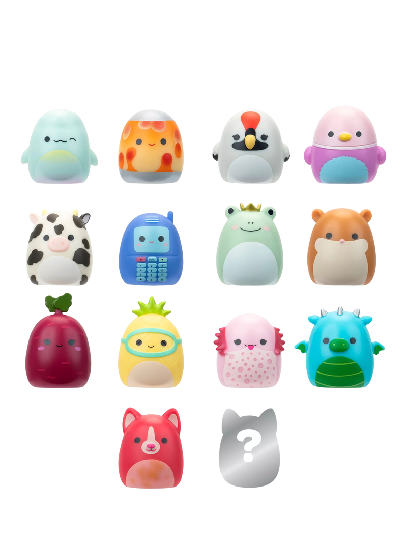 Squishmallows Squish-a-longs Mini-Squish 14-pack, imported from the UK