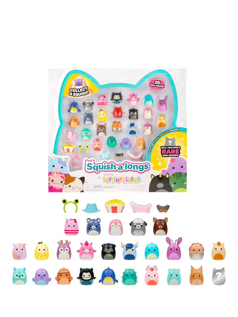 Squishmallows Squish-a-longs Mini-Squish 25-pack Style 1 Wave 5, imported from the UK