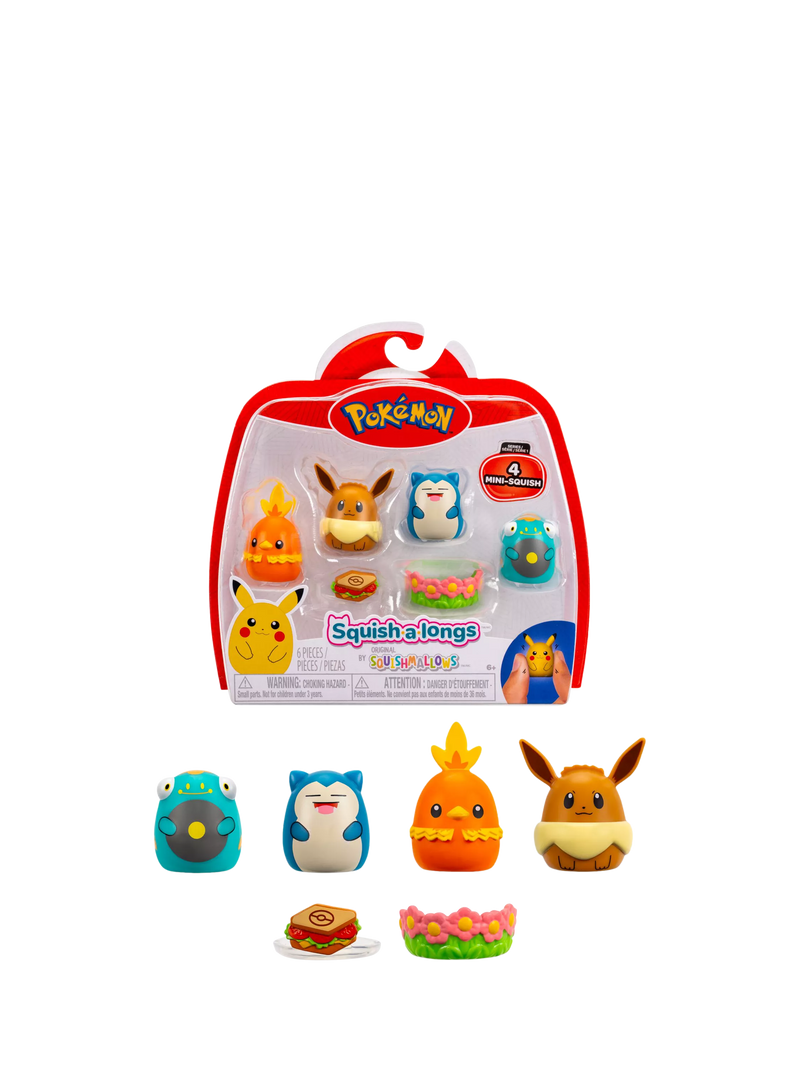 Squishmallows Pokémon Mini-Squish pack of 4 (British brand)