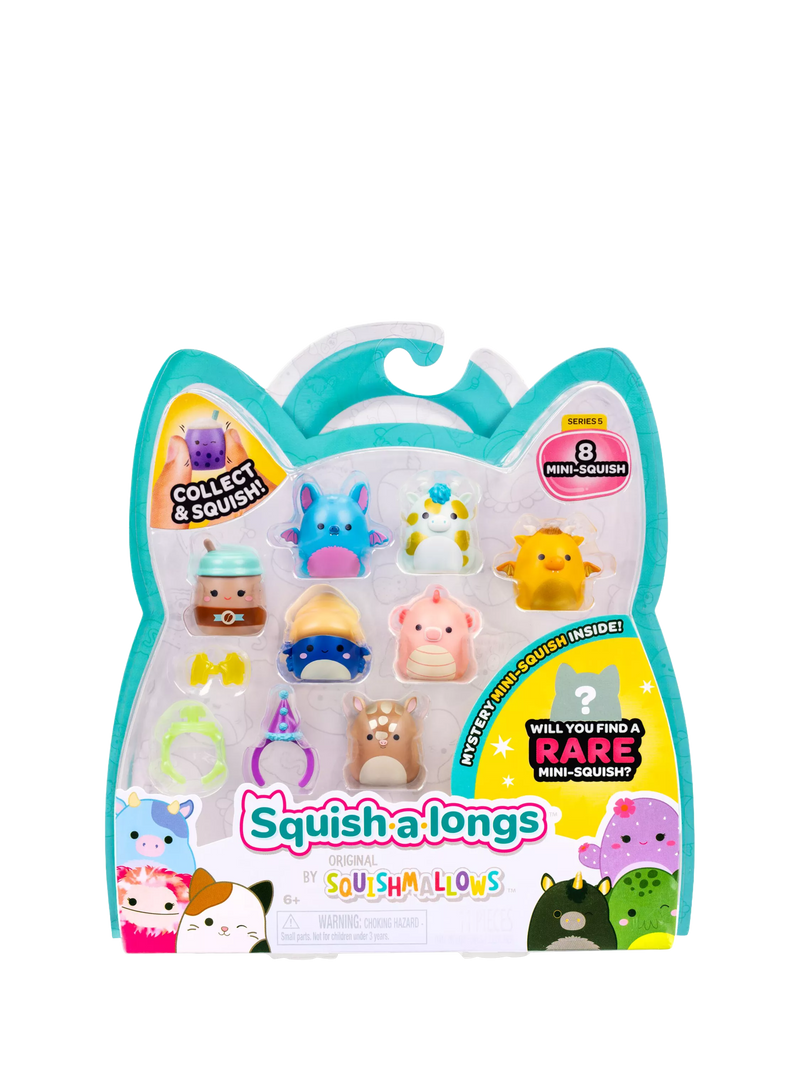 Squishmallows Squish-a-longs Mini-Squish pack of 8, UK version