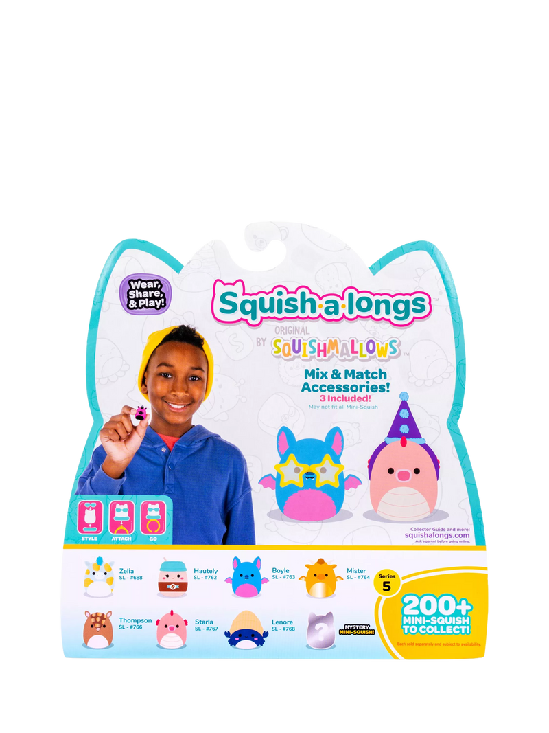 Squishmallows Squish-a-longs Mini-Squish pack of 8, UK version