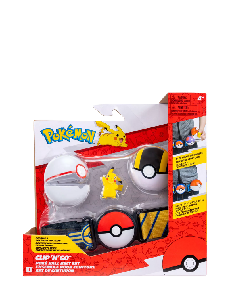 Pokemon Pikachu belt and Poké Ball set, imported from the UK
