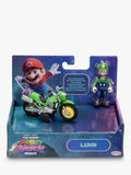 Super Mario Bros. Luigi action figure with motorcycle 2.5 inch (British brand)