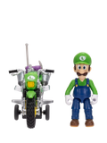 Super Mario Bros. Luigi action figure with motorcycle 2.5 inch (British brand)