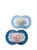 John Lewis MAM Original Night Soother Baby Soother for 6-18 Months Pack of 2 Blue- Buy online at McGrocer