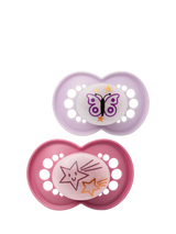 John Lewis MAM Original Night Soother Pink Baby Soother 6-18m Pack of 2- Buy online at McGrocer