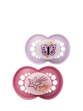 MAM Night Soother pack of 2 pink, imported from the UK