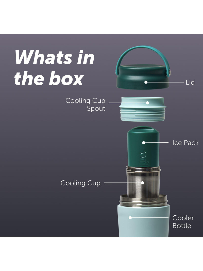 Elvie portable breast milk cooler teal (British brand)