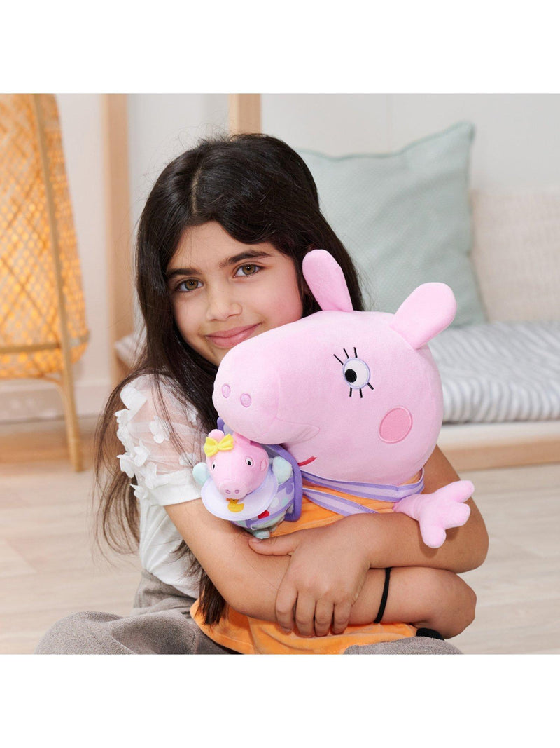 Peppa Pig Mummy Pig and Baby Evie plush toy 33cm (British brand)