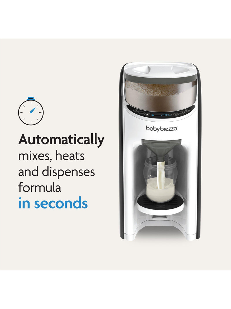 Baby Brezza Formula Pro white with extra funnel, imported from the UK