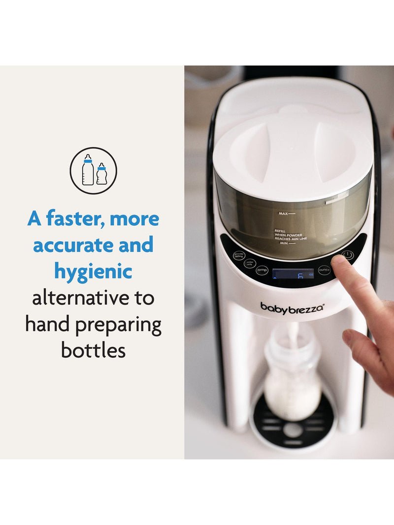 Baby Brezza Formula Pro white with extra funnel, imported from the UK