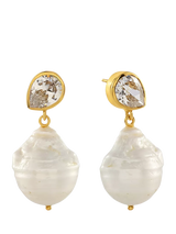 John Lewis Shyla ISSA Drop Earrings Gold Pearl- Buy online at McGrocer