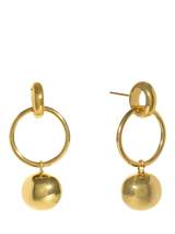 John Lewis Shyla Layla Pearl Drop Hoop Earrings Gold- Buy online at McGrocer