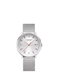 Mondaine Doppio men's watch 41mm silver mesh strap - British product