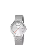 Mondaine Doppio men's watch 41mm silver mesh strap - British product