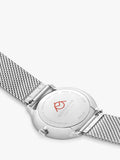 Mondaine Doppio men's watch 41mm silver mesh strap - British product