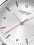 Mondaine Doppio men's watch 41mm silver mesh strap - British product