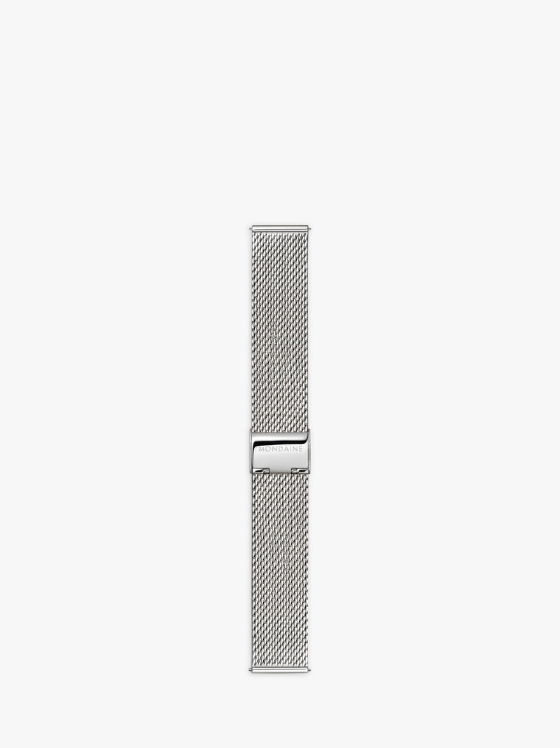 Mondaine Doppio men's watch 41mm silver mesh strap - British product