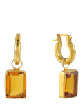 Shyla Sorrento square pendant earrings citrine gold, imported from the UK