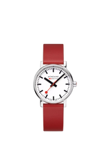 John Lewis Mondaine MSE.35110.LCV Unisex Evo2 Vegan Strap Red Classic Watch- Buy online at McGrocer