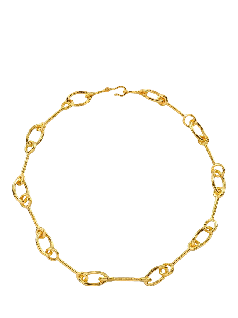 Shyla gold plated interlock necklace 44cm, imported from the UK