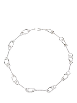 John Lewis Shyla Matera Interlock Necklace, Silver, 44cm- Buy online at McGrocer