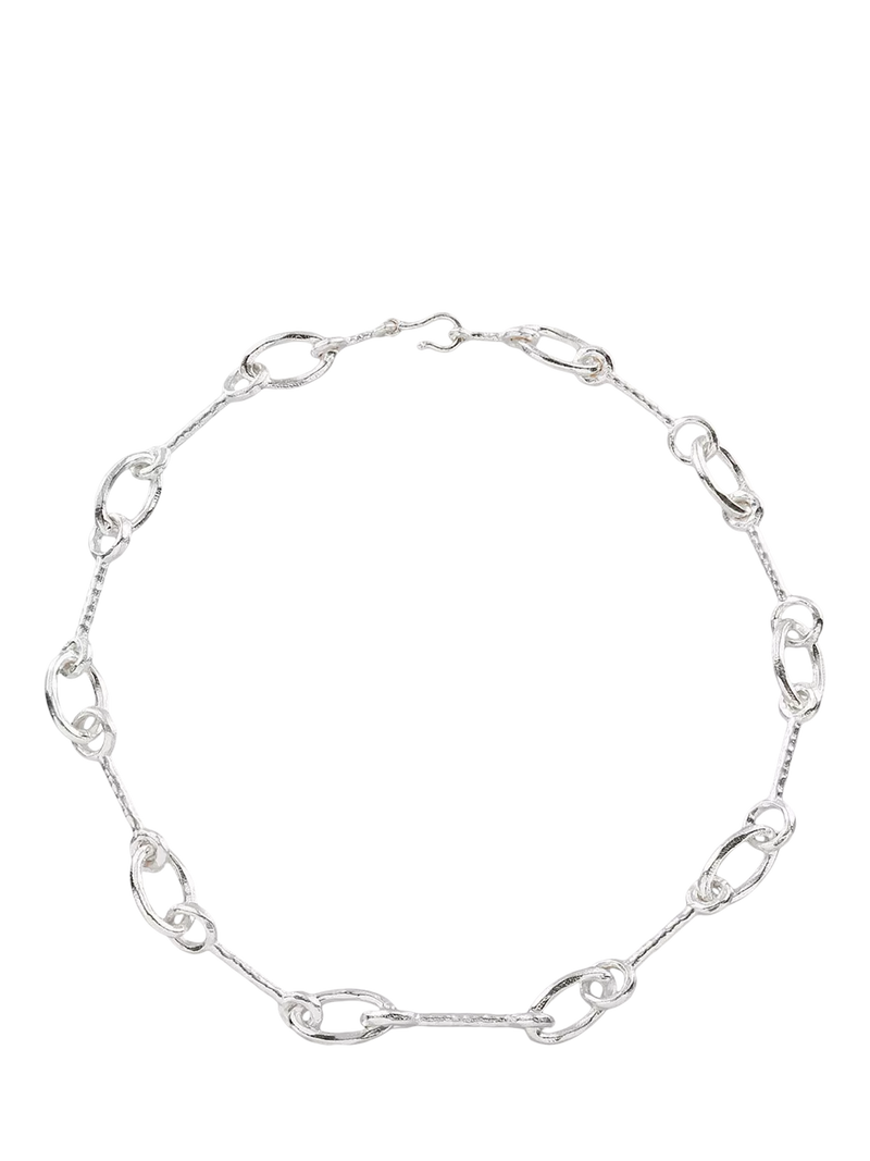 Shyla Matera interlock necklace silver 44cm, UK version