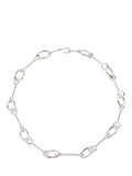 Shyla Matera interlock necklace silver 44cm, UK version