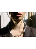 Shyla Matera interlock necklace silver 44cm, UK version