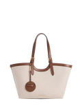 CHARLES & KEITH chocolate canvas tote bag, UK version