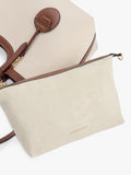 CHARLES & KEITH chocolate canvas tote bag, UK version