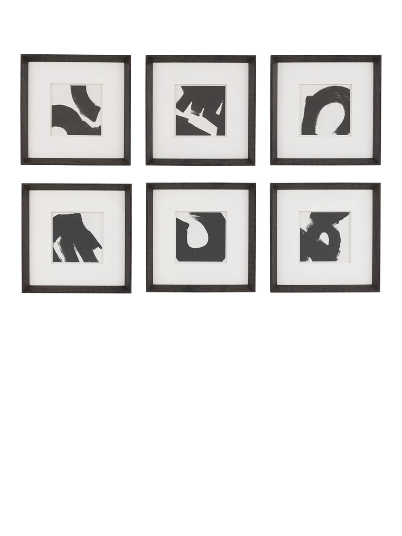 John Lewis Scandi abstract framed art set 31x31cm, imported from the UK