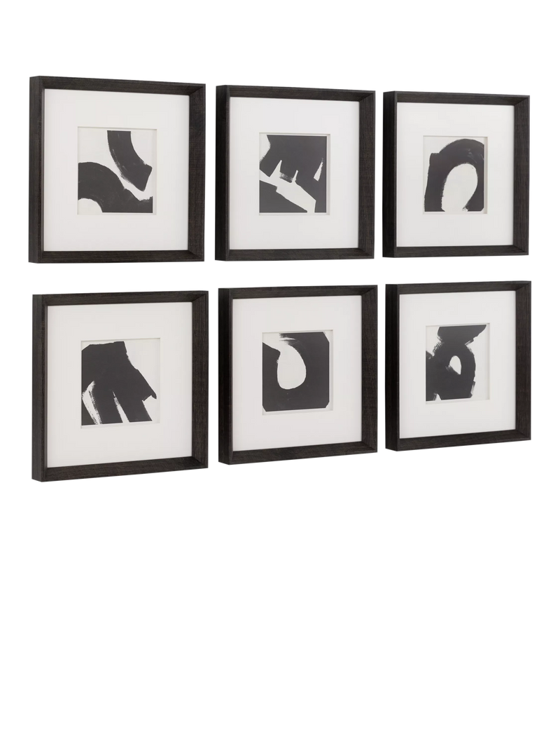 John Lewis Scandi abstract framed art set 31x31cm, imported from the UK