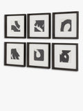 John Lewis Scandi abstract framed art set 31x31cm, imported from the UK