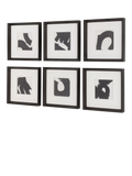 John Lewis Scandi abstract framed art set 31x31cm, imported from the UK