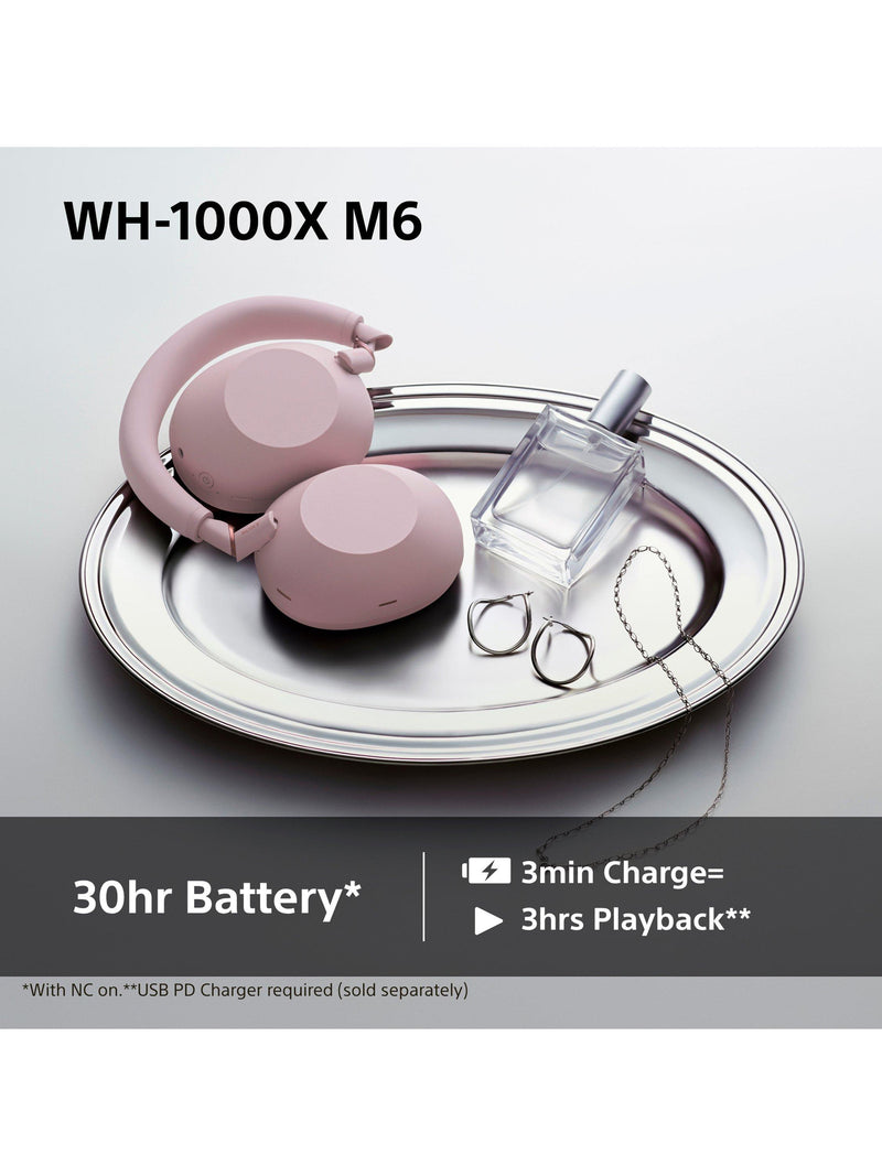 Sony WH-1000XM6 noise cancelling wireless Bluetooth over-ear headphones, UK version